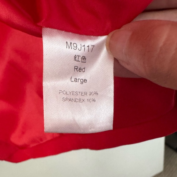 Women's Red Open Front Blazer - Picture 2 of 3